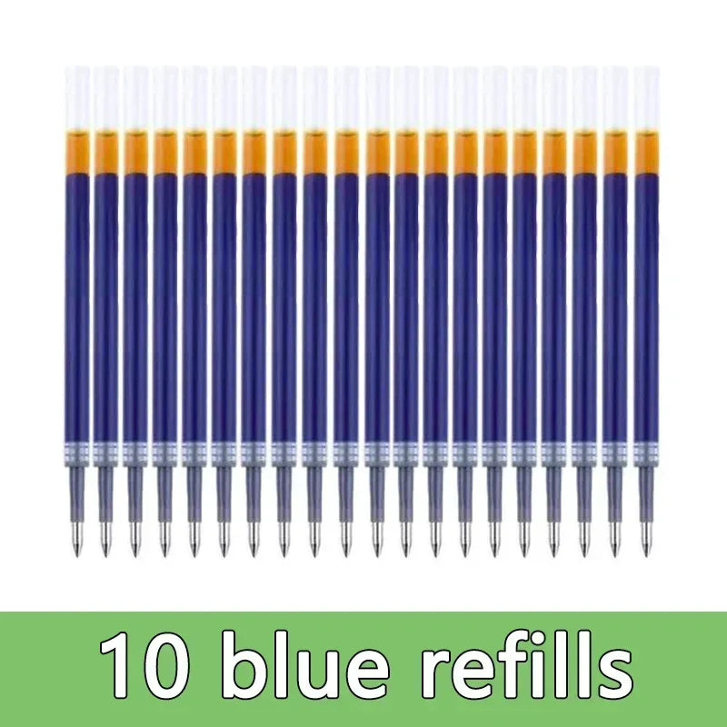 Set de 23 Stylos Gel Noir Bleu Rouge avec Recharges – Fournitures Scolaires et Bureau, Pointe Fine, Accessoires de Papeterie