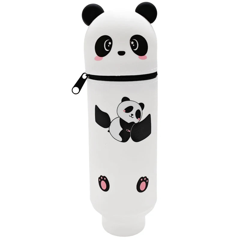 Trousse scolaire en silicone – Animaux mignons, grande capacité