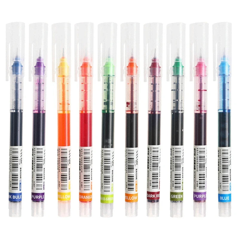 Lot de 10 stylos gel 0,5 mm – Fournitures scolaires