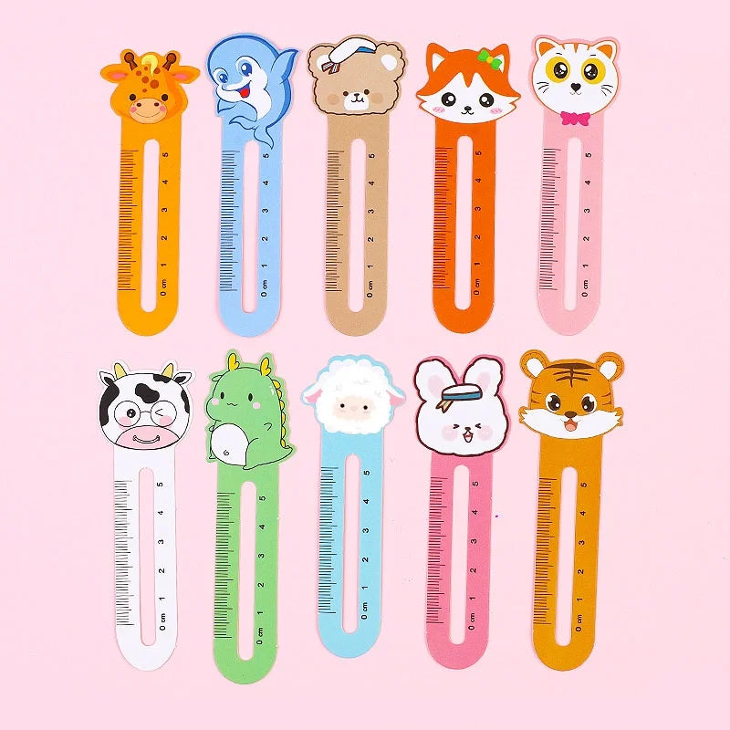 Lot de 50 Marque-Pages Animaux Kawaii – Fournitures Scolaires pour Enfants