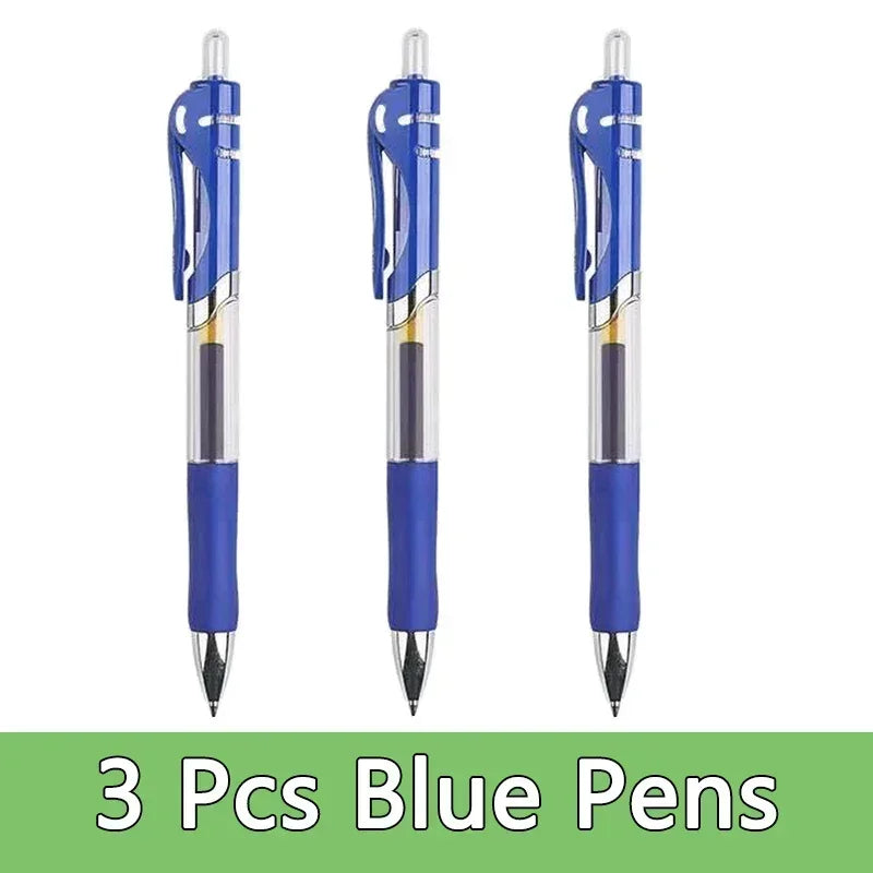 Set de 23 Stylos Gel Noir Bleu Rouge avec Recharges – Fournitures Scolaires et Bureau, Pointe Fine, Accessoires de Papeterie