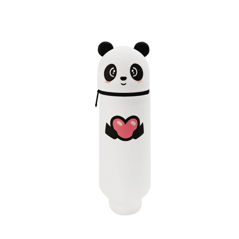 Trousse scolaire en silicone – Animaux mignons, grande capacité