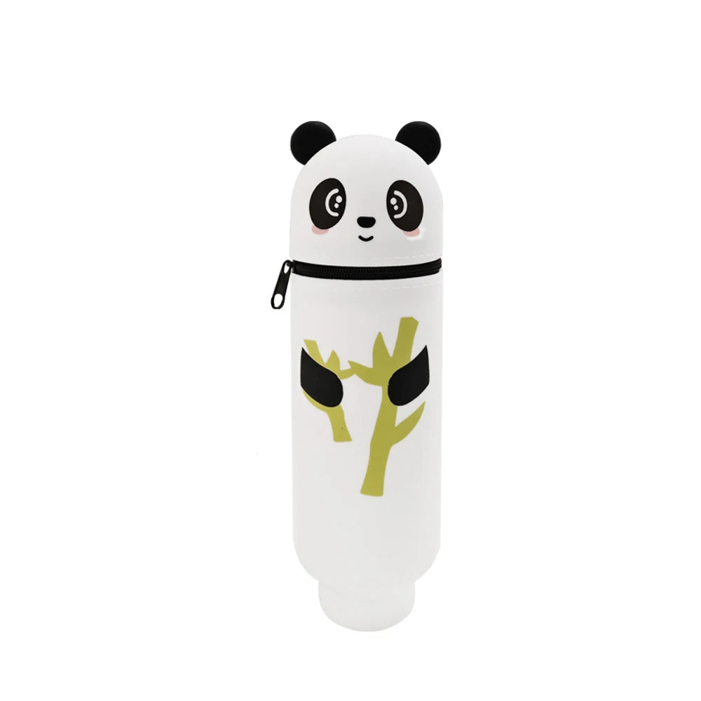 Trousse scolaire en silicone – Animaux mignons, grande capacité