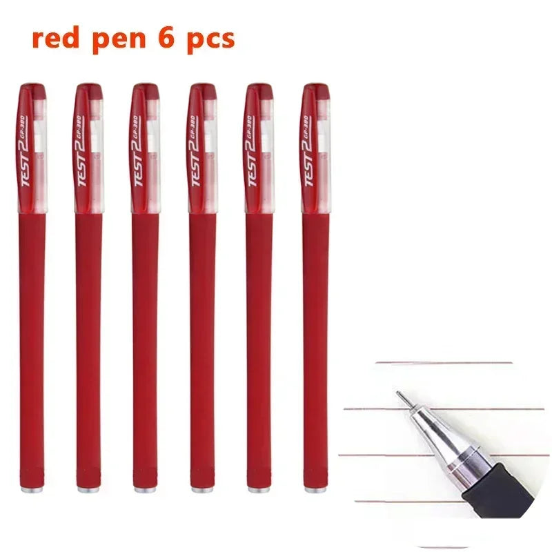 Set de 23 Stylos Gel Noir Bleu Rouge avec Recharges – Fournitures Scolaires et Bureau, Pointe Fine, Accessoires de Papeterie