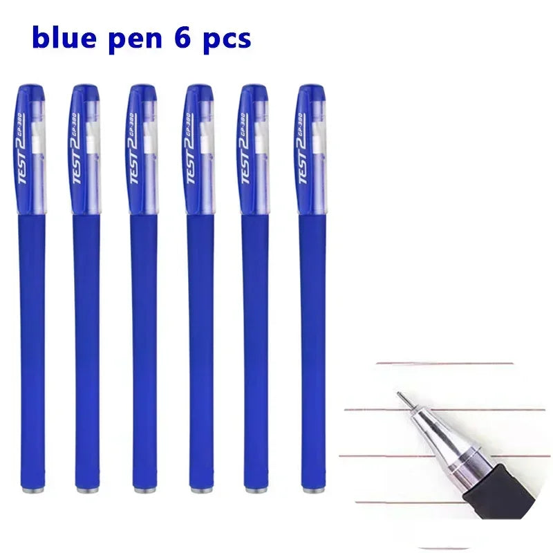 Set de 23 Stylos Gel Noir Bleu Rouge avec Recharges – Fournitures Scolaires et Bureau, Pointe Fine, Accessoires de Papeterie
