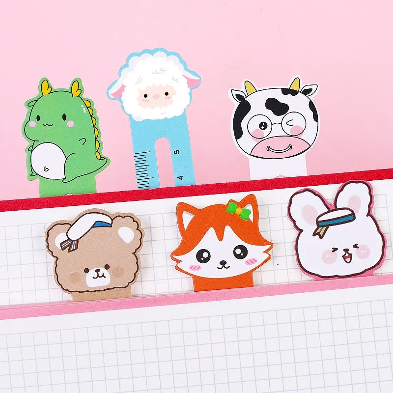 Lot de 50 Marque-Pages Animaux Kawaii – Fournitures Scolaires pour Enfants