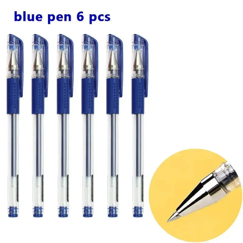Set de 23 Stylos Gel Noir Bleu Rouge avec Recharges – Fournitures Scolaires et Bureau, Pointe Fine, Accessoires de Papeterie