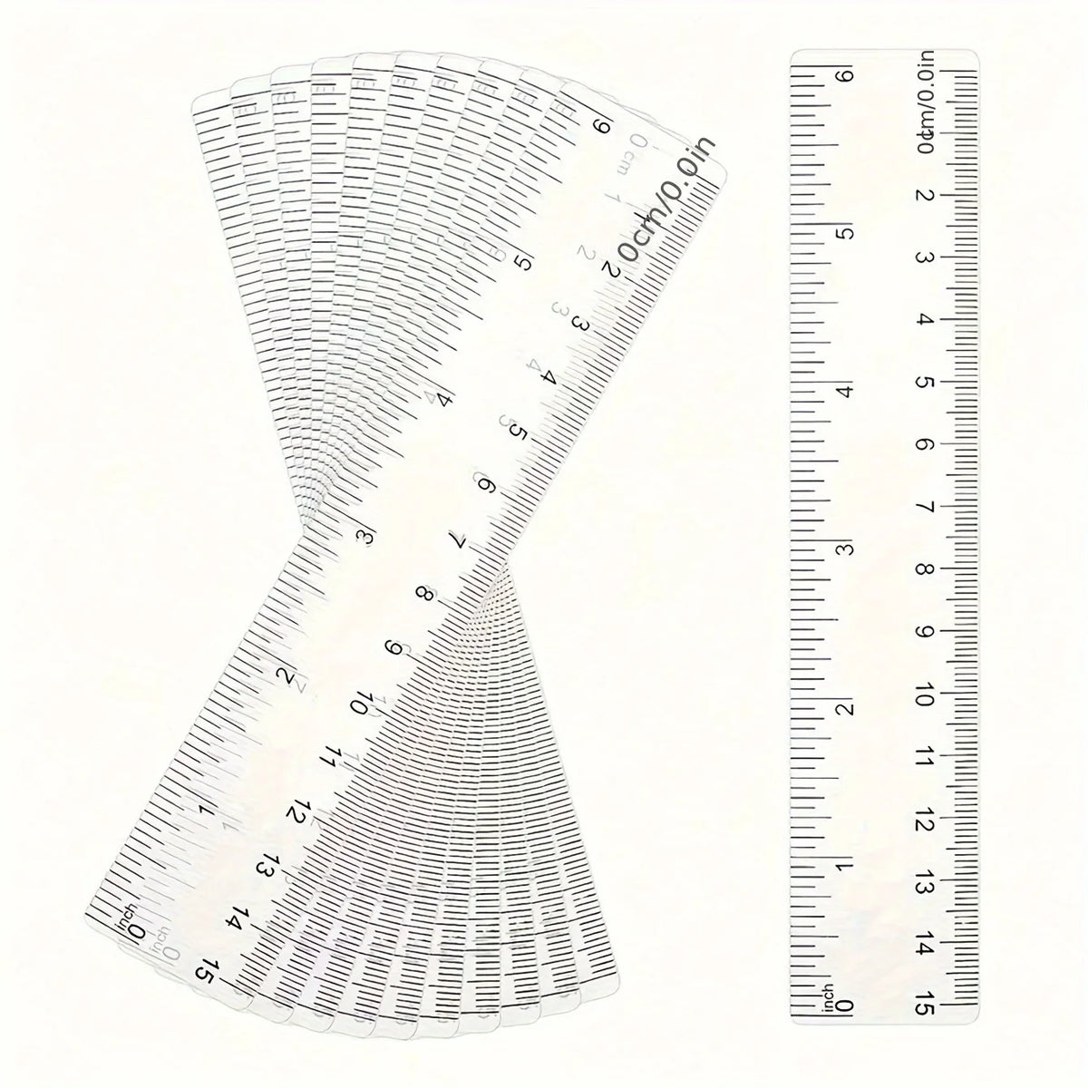 Lot de 10 Règles Transparentes
