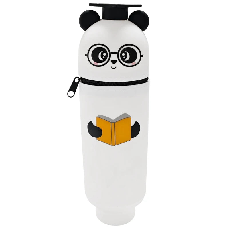 Trousse scolaire en silicone – Animaux mignons, grande capacité