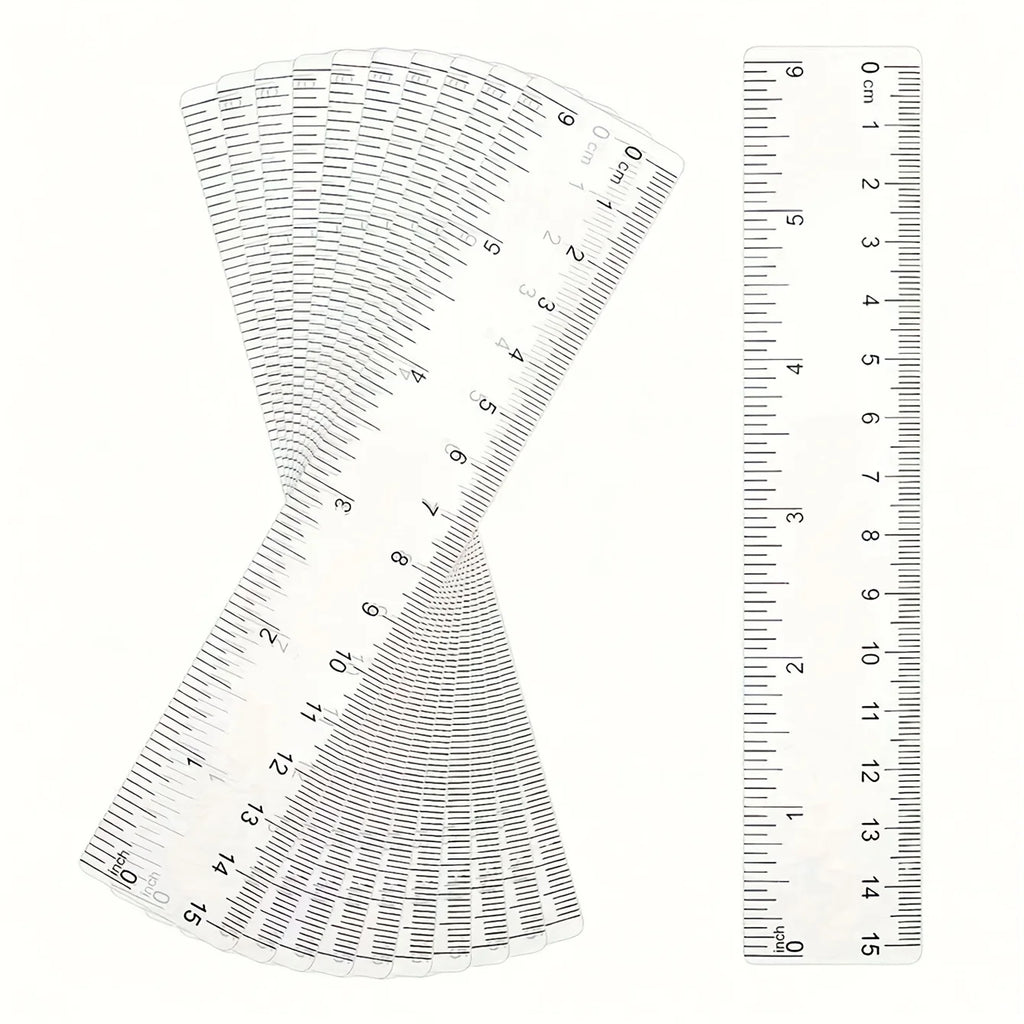Lot de 10 Règles Transparentes