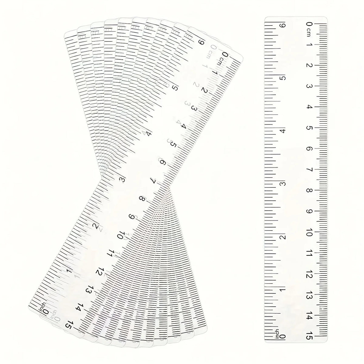 Lot de 10 Règles Transparentes