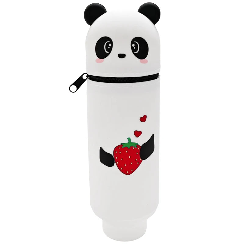Trousse scolaire en silicone – Animaux mignons, grande capacité