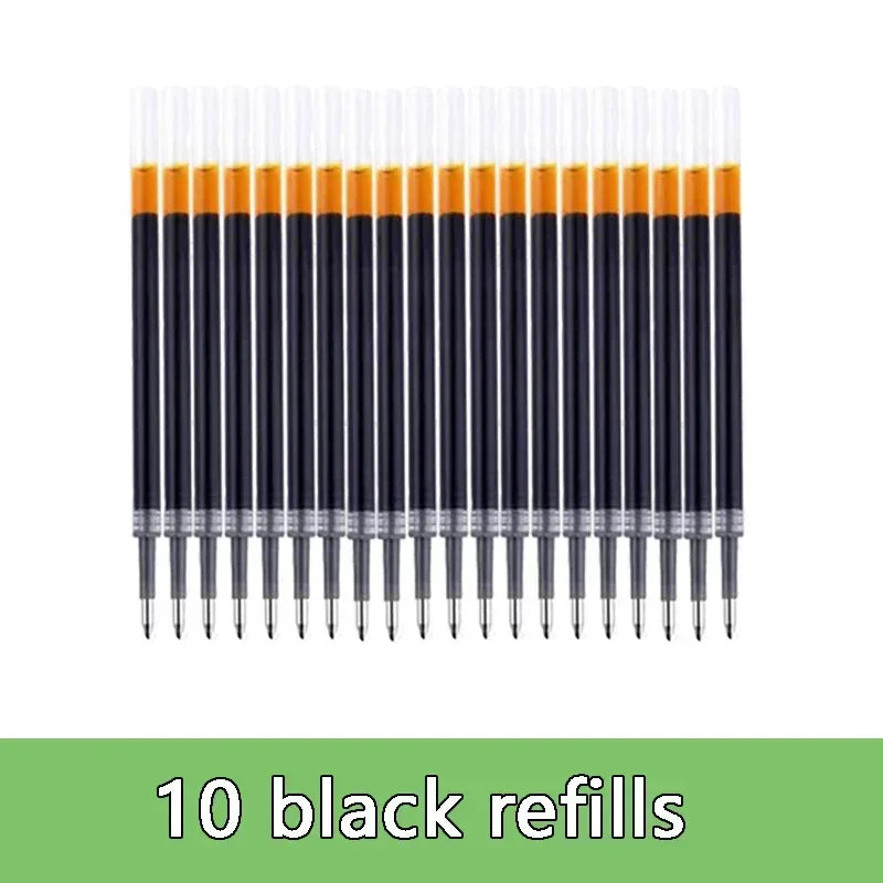 Set de 23 Stylos Gel Noir Bleu Rouge avec Recharges – Fournitures Scolaires et Bureau, Pointe Fine, Accessoires de Papeterie