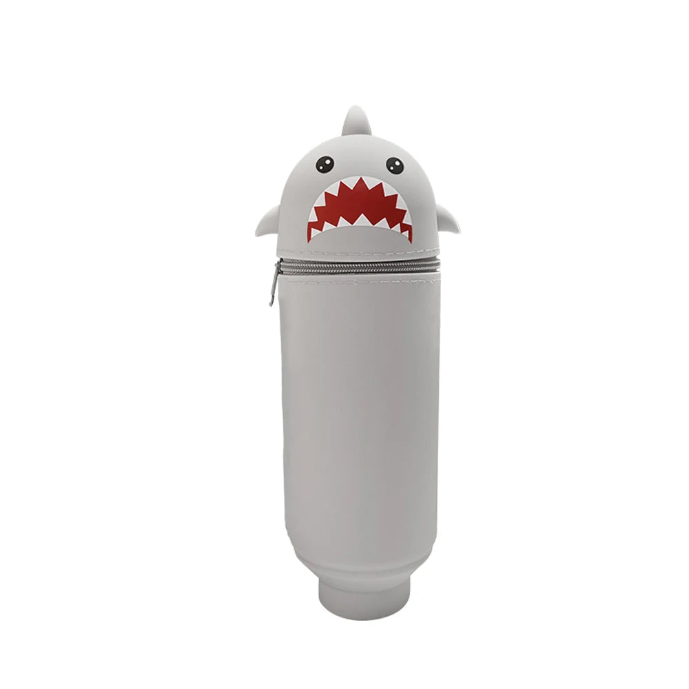 Trousse scolaire en silicone – Animaux mignons, grande capacité