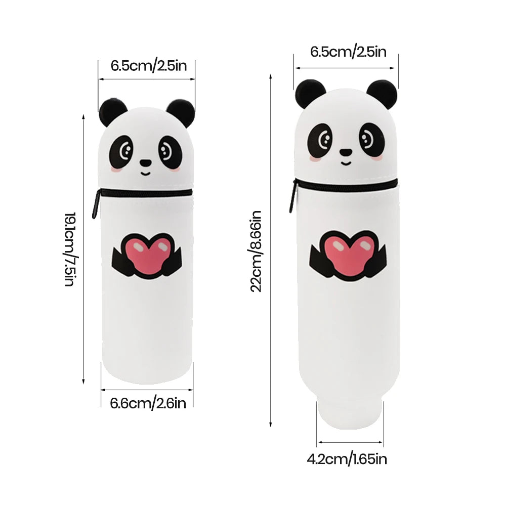 Trousse scolaire en silicone – Animaux mignons, grande capacité