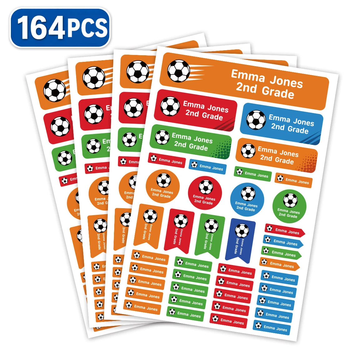 Étiquettes Scolaires Personnalisées Football – Prénom Enfant